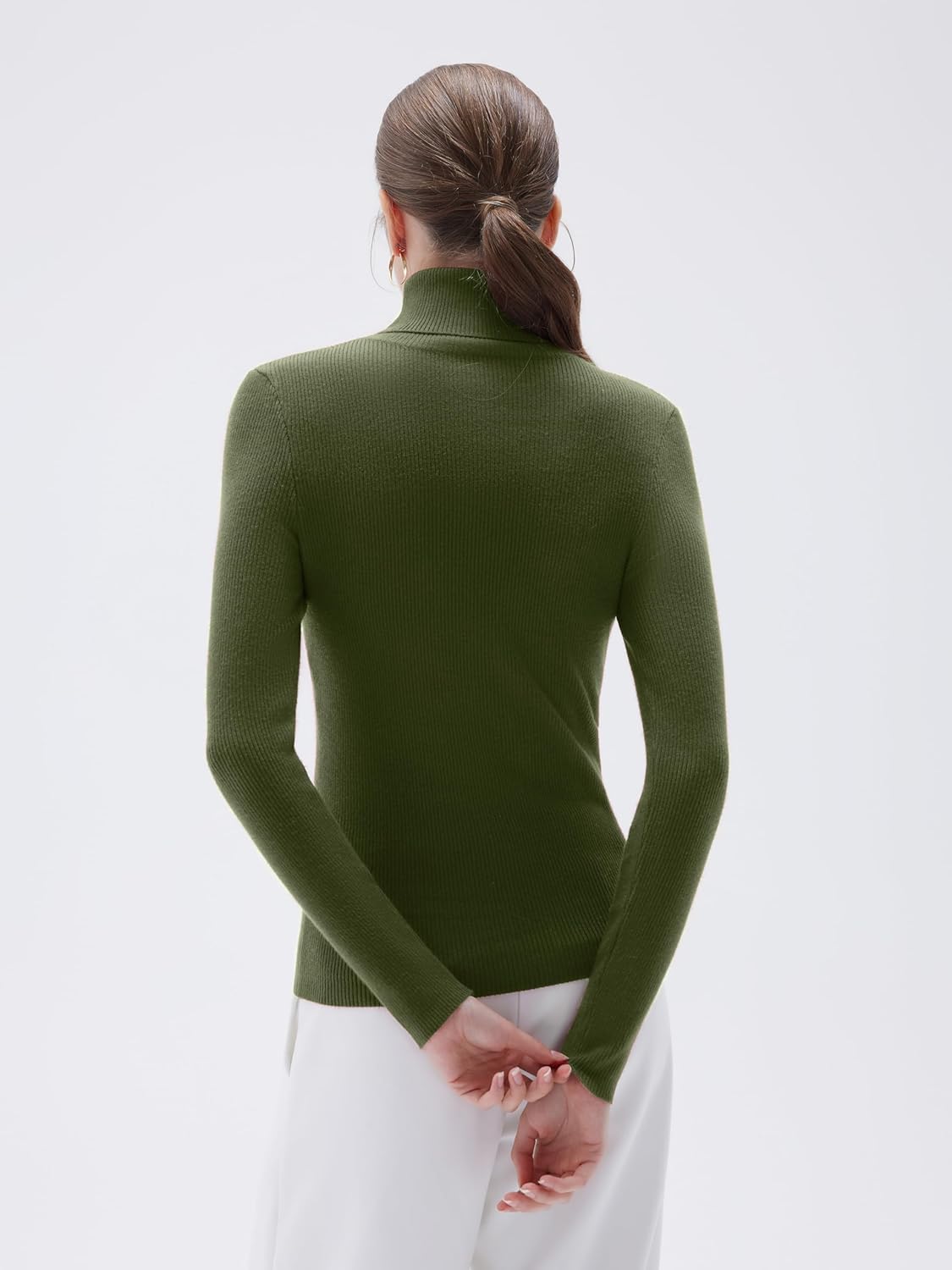 SUUKSESS Women Turtleneck Cashmere Blend Sweater Long Sleeve Shirts Fall Basic Thermal Tops Winter Clothes - Image 4