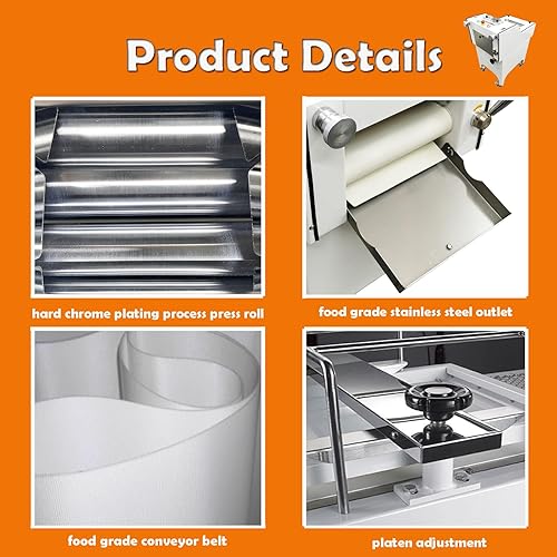 Miniatura 7 de INTSUPERMAI Moldeo de pan para tostadas de masa comercial y laminador de masa de croissant 2 en 1, máquina de moldeo de prensa de croissant y