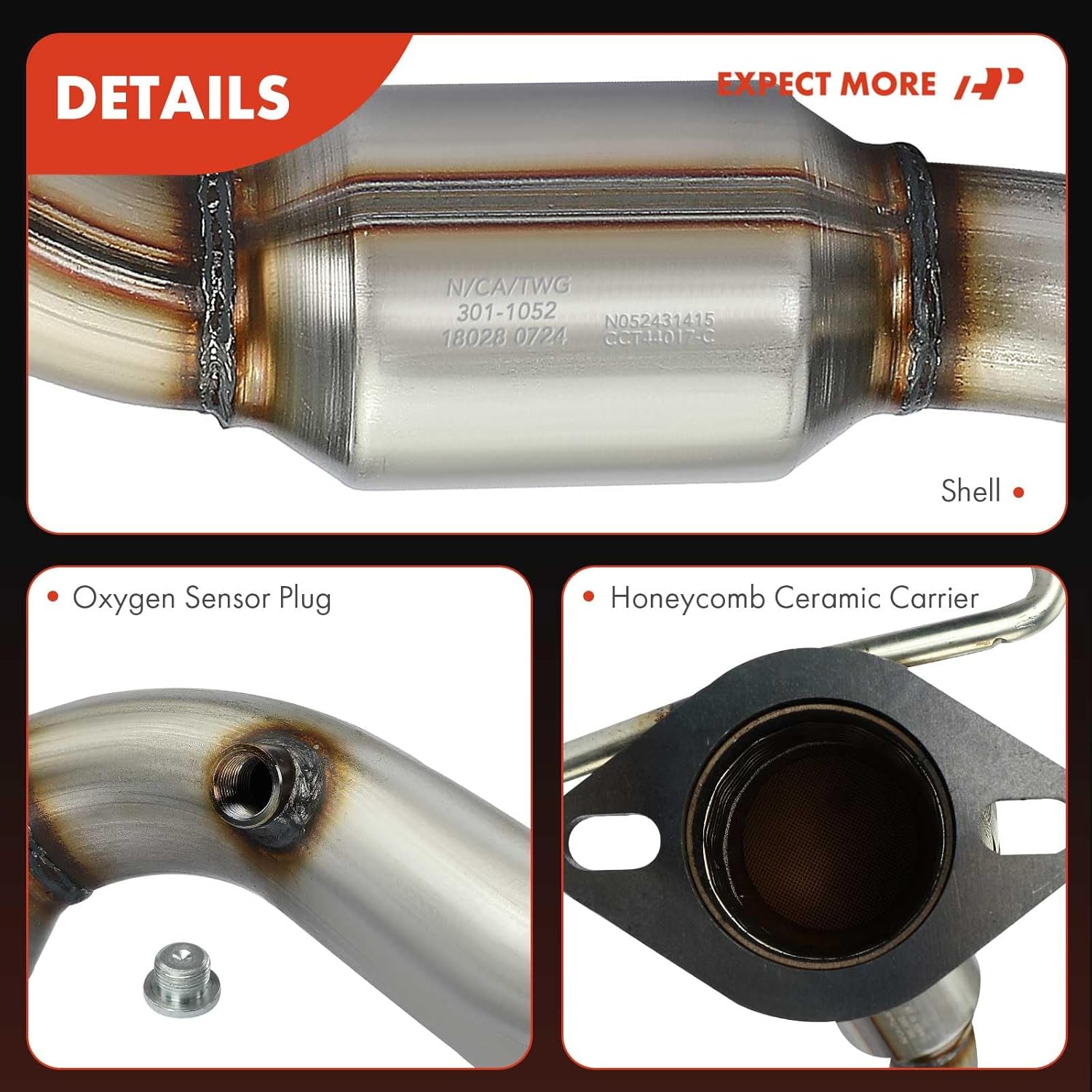 A-Premium Front Catalytic Converter with Gasket Kit Direct-Fit Compatible with Chevrolet Impala 2010 2011 3.9L, E.P.A. Compliant
