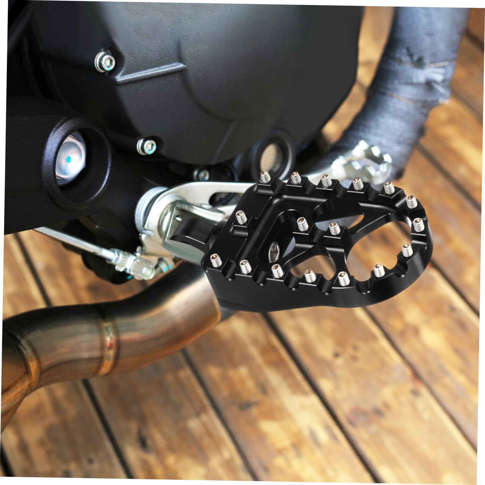 Repose-pieds de Moto en Alliage Alu Repose-pieds Moto Piquets Routiers Accessoires pour Dirt Bike et Confort Roulage