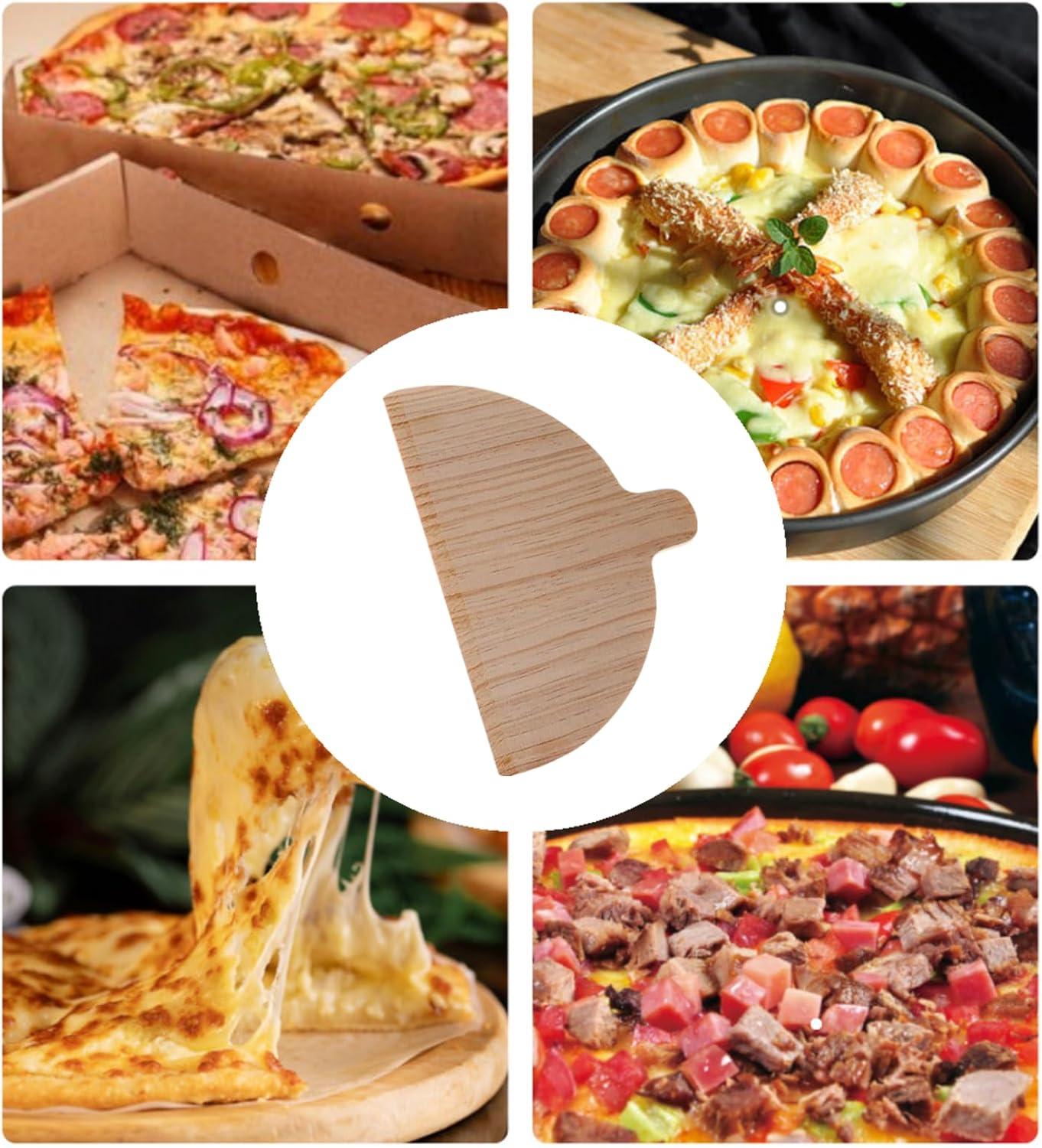 11" Pine Wood Pizza Slice Serving Board, Mini Cheese Platter