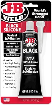 J-B Weld 31319 Black RTV Silicone Sealant and Adhesive - 3 oz.