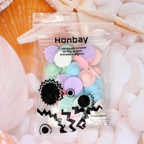 Miniatura 7 de Honbay 36 dijes de slime de dibujos animados, mini sombrero de paja, cabujones de resina con parte trasera plana, adornos lindos para accesorios