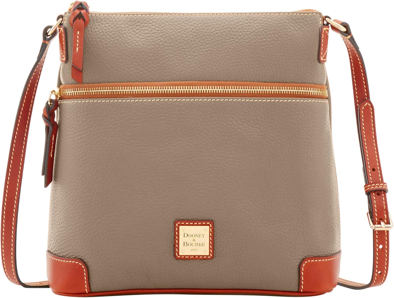 Dooney & Bourke Women's Crossbody in Pebble Grain Leather, Large Handbag with Adjustable Shoulder Strap