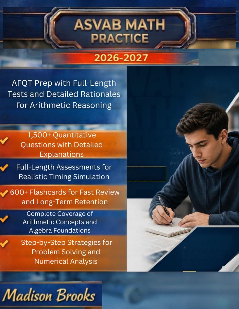 ASVAB MATH PRACTICE 2026-2027: AFQT Prep With Full-Length Tests And Detailed Rationales For Arithmetic Reasoning