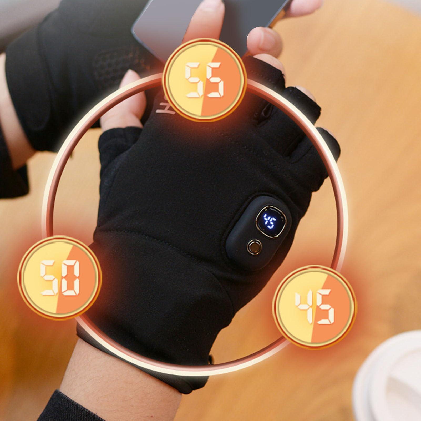Guantes Térmicos con Pantalla Táctil Calefacción Eléctrica para Esquí Ciclismo Invierno, Unisex