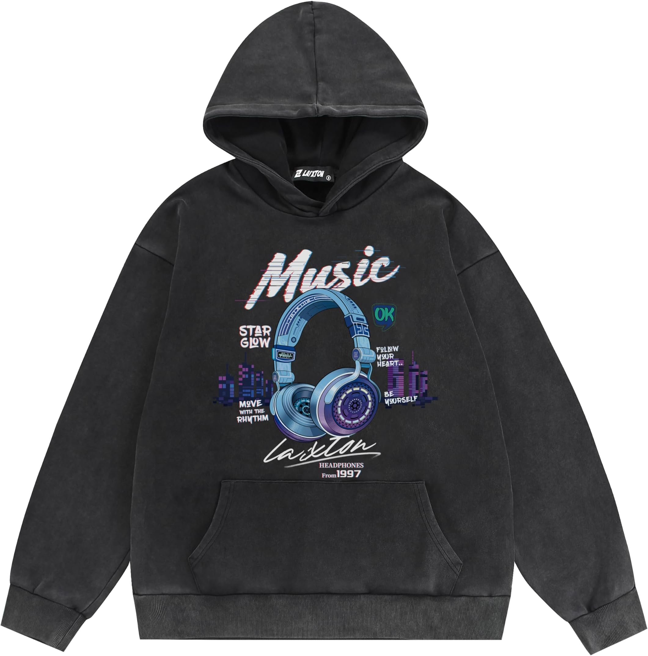 Mens Oversized Hoodie Pullover Unisex Graphic Sweatshirts Hoodies Casual Tunic Vintage Streetwear Aesthetic Top