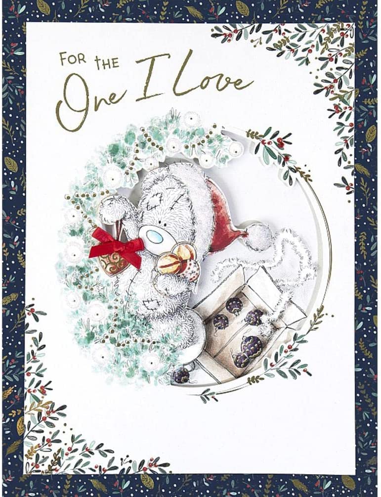 Me To You Bear One I Love Boxed Christmas Card,multi,9 x 12 in, 9 x 12 inches