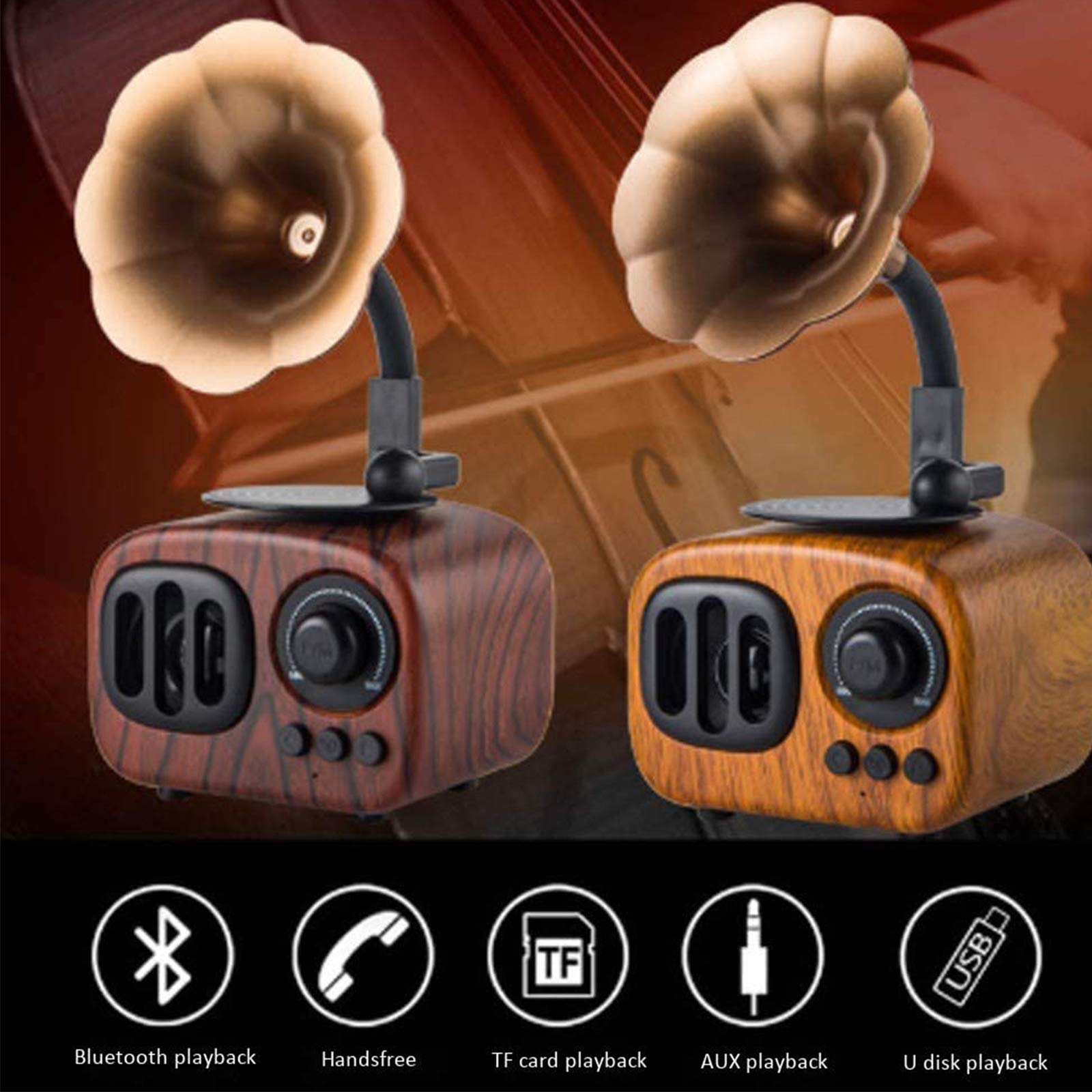 Cassa Home Cinema Grammofono Audio Subwoofer Carta Regalo Creativa Mini Radio Wireless Regalo Portatile Casa per Casa Party Movie Outdoor