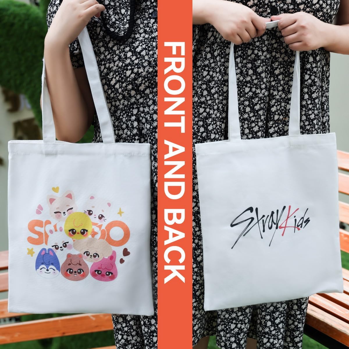 Stray Canvas Tote Bag Skz Canvas Shoulder Bag Merch for Stay Fans Gifts Grocery Bags - Image 2