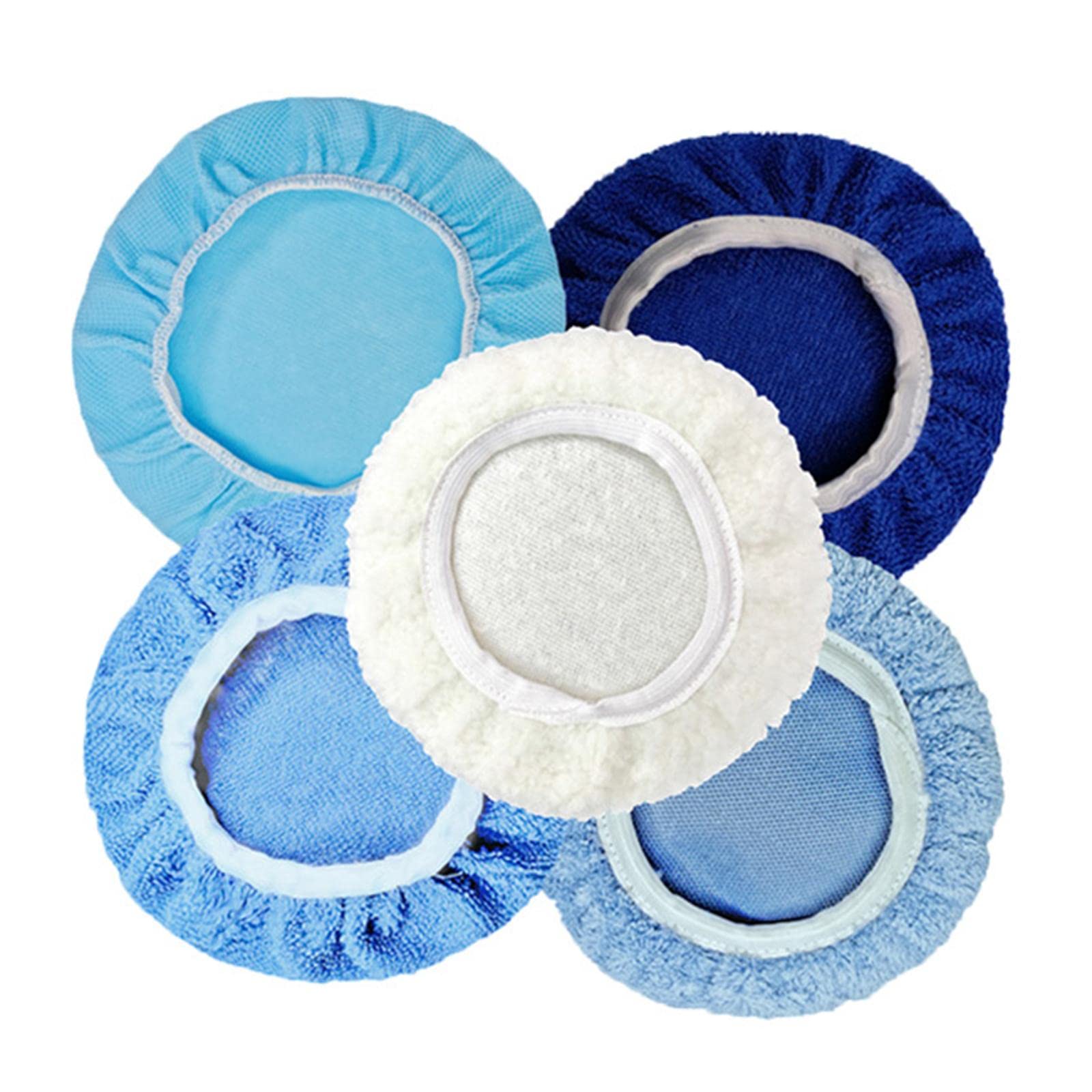 5 x Auto-Exzenterschleifer-Polierpads aus Mikrofaser zum Wachsen und Versiegeln von Glasuren, 7–8 Zoll, 7–8 Zoll (5er-Set (7 8 Zoll))