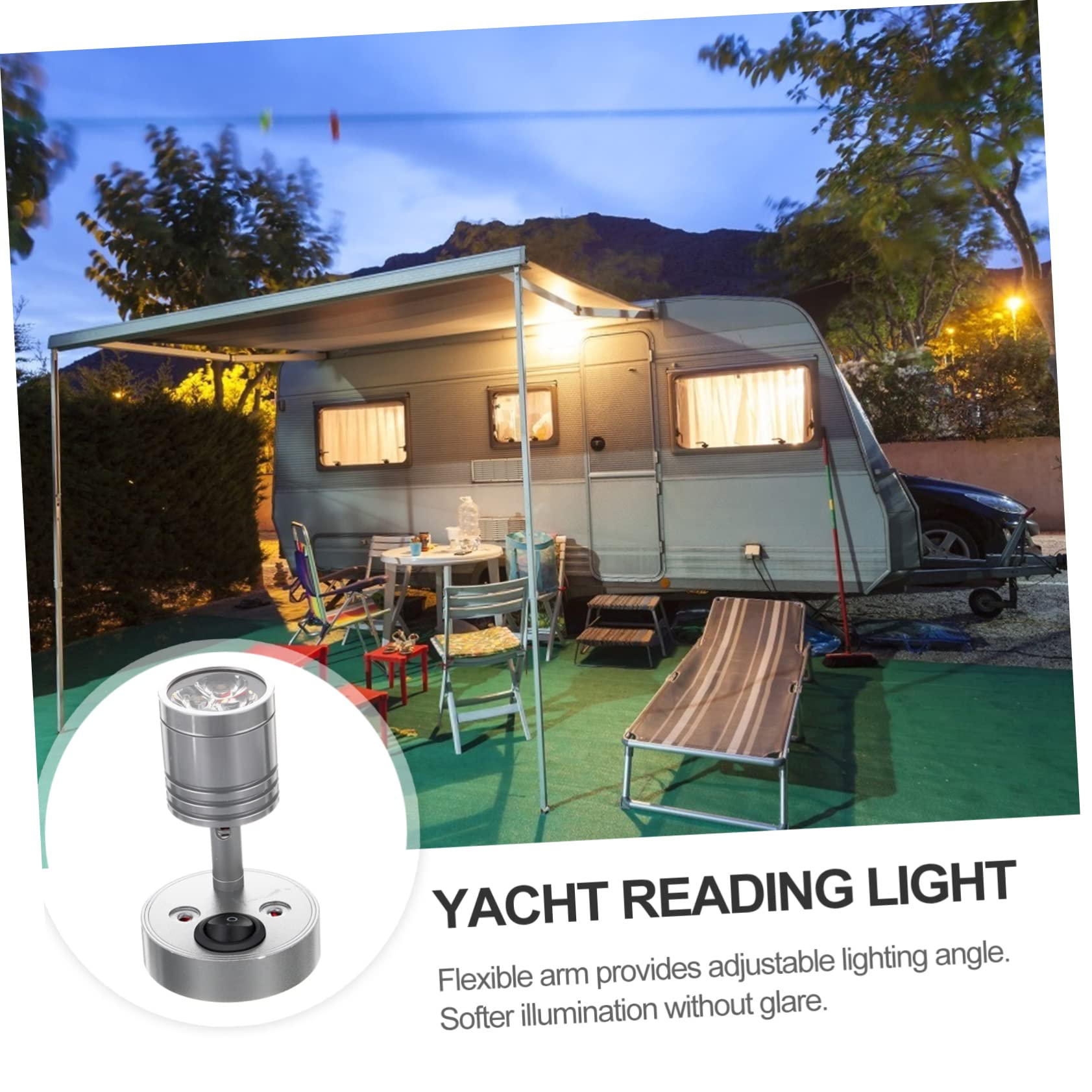 MAGICLULU Lampada LED 3W per RV e Campeggio Distribuzione Omogenea della Luce in Alluminio Anticorrosione