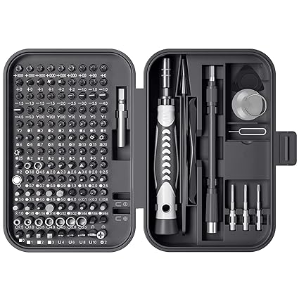RARTOP Multi-Bits Screwdriver, 130 in 1 with 120 bits Screwdriver Set, Magnetic Precision Screwdriver Set for Computer, iPhone, Laptop, Glasses, Cell Phone, PS4, Xbox, Pure Black