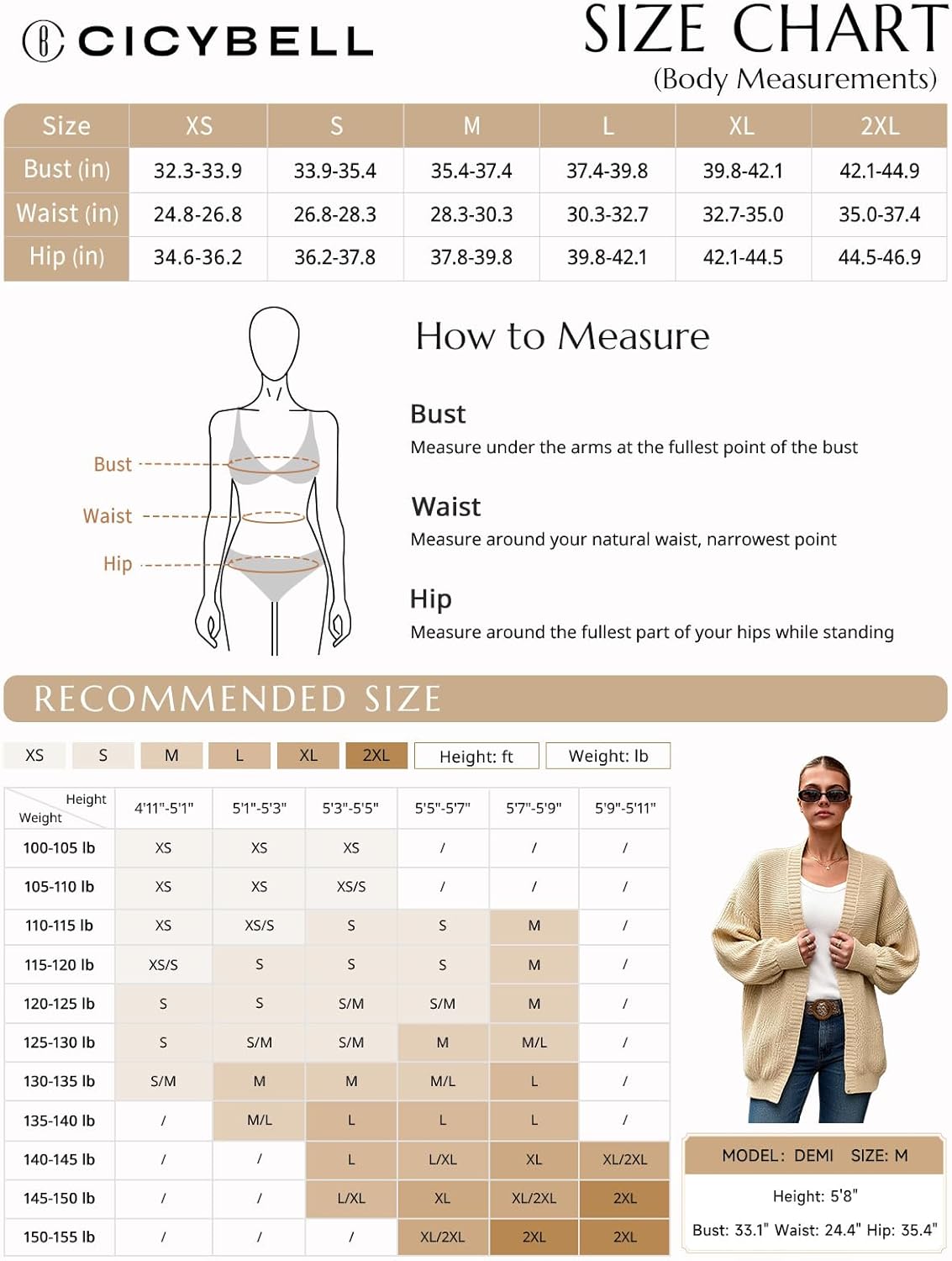 Cicy Bell Womens Oversized Cardigan Sweaters Trendy Open Front Long Lantern Sleeve Chunky Knit Sweater - Image 6