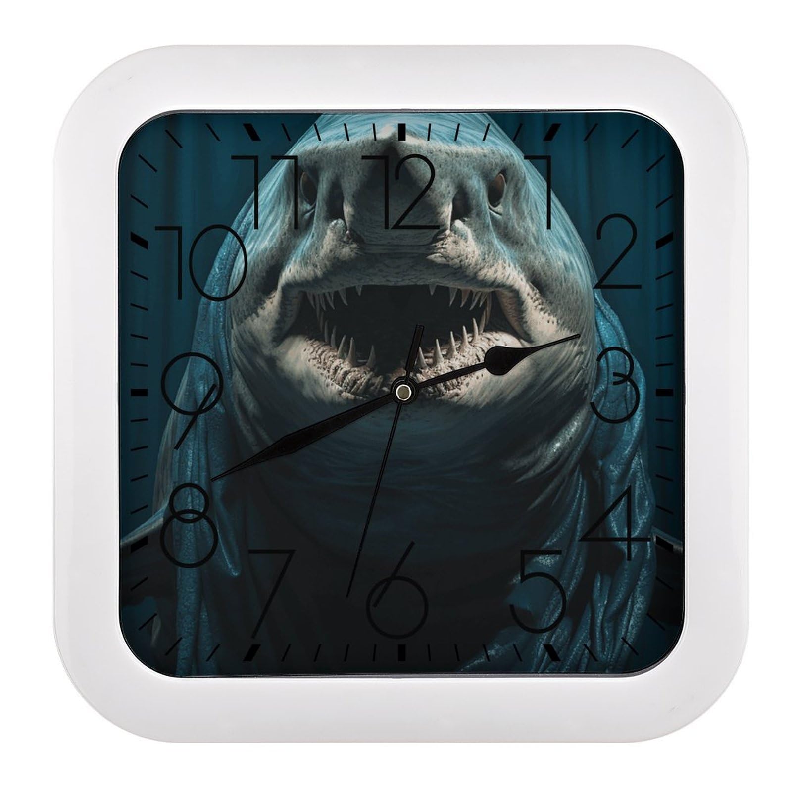 Horloge murale de cheminée requin au design vintage unique