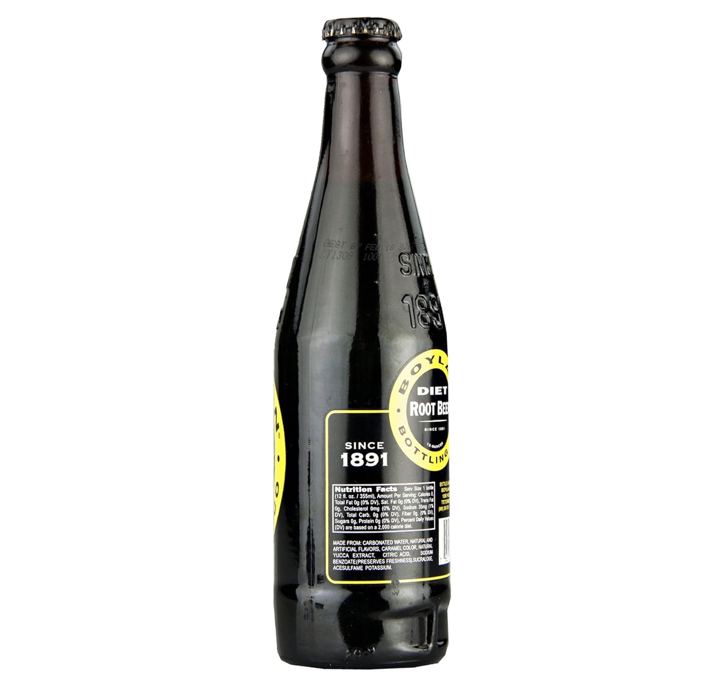 Boylan Diet Root Beer Soda 12 oz. (24 Bottles)