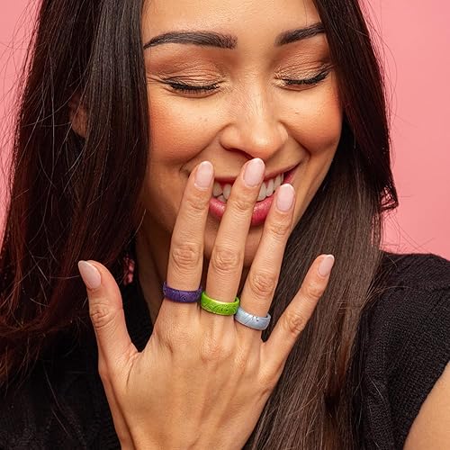 Miniatura 3 de Enso Rings Anillo de silicona de princesas y villanos de Disney, diseño cómodo y flexible, 0.260 pulgadas (6.6 mm) de ancho y 0.069 pulgadas (1.75