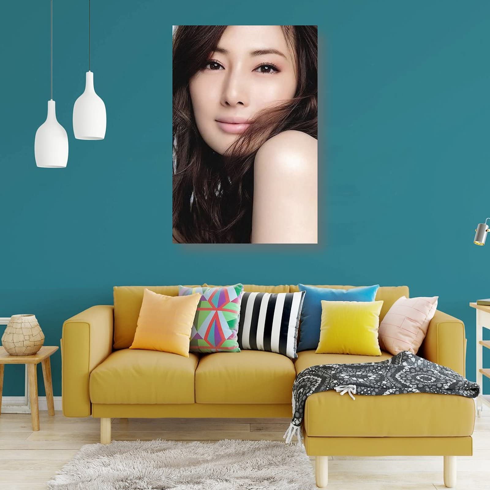 北川 景子 写実水彩画 Amazon.co.jp: YUEKUA 北川景子写真ビキニ水着貧乳絵画ポスター