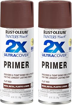 Rust-Oleum Painters Touch 2X Ultra Cover Primer Spray, Flat Red
