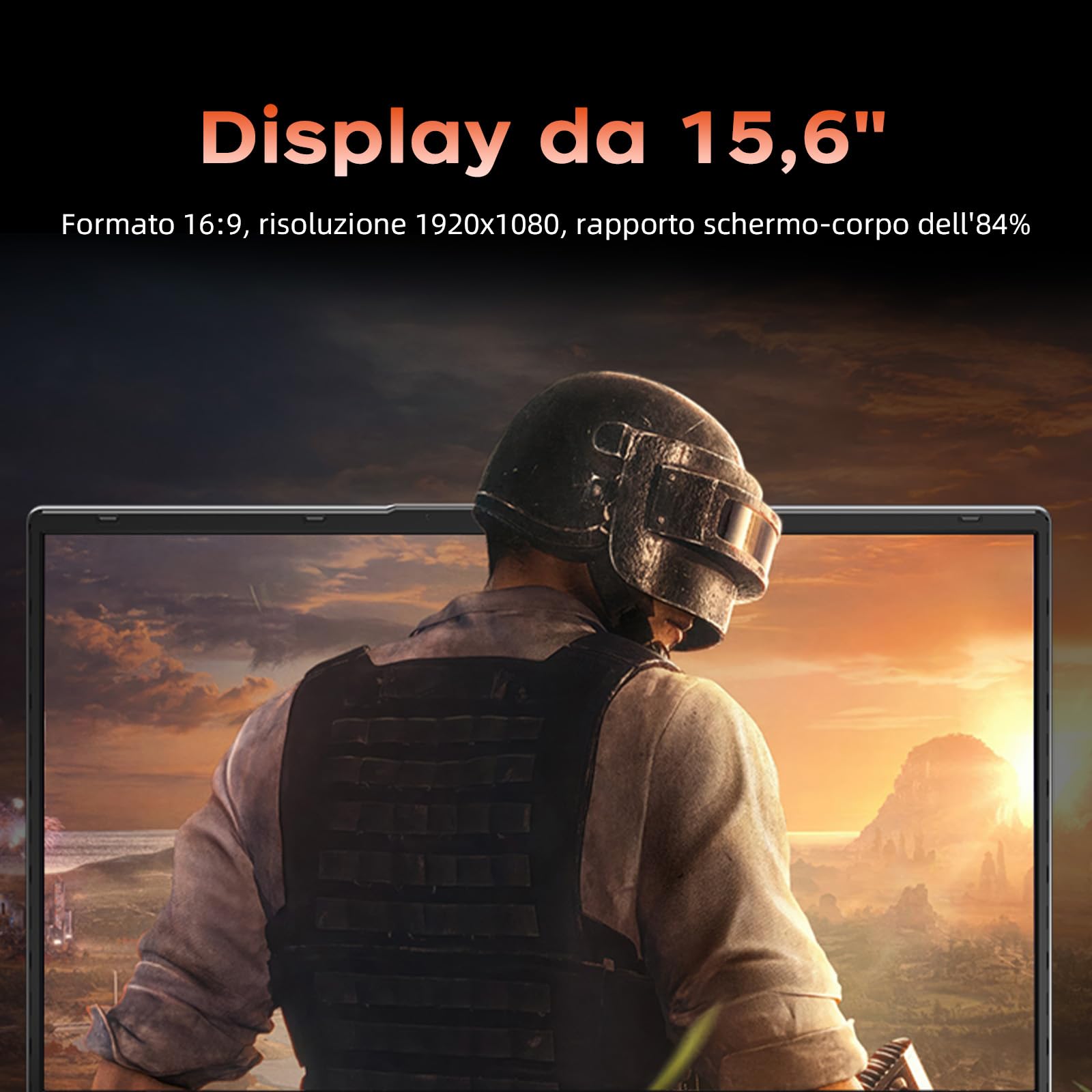 Tivique PC Portatile 15.6" FHD 1920x1080,Ryzen 5 7430U Processore Fino a 4.3 GHz Gaming Laptop 16GB RAM DDR4 * 2.512GB M.2 SSD Laptop,BT5.0, USB3.2,HDMI,Type-C,54.7 Wh Batteria,WiFi 6.0