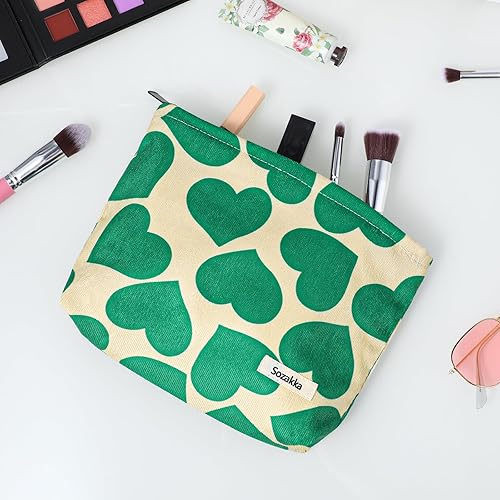 Miniatura 4 de Bolsa de cosméticos de lona, Verde