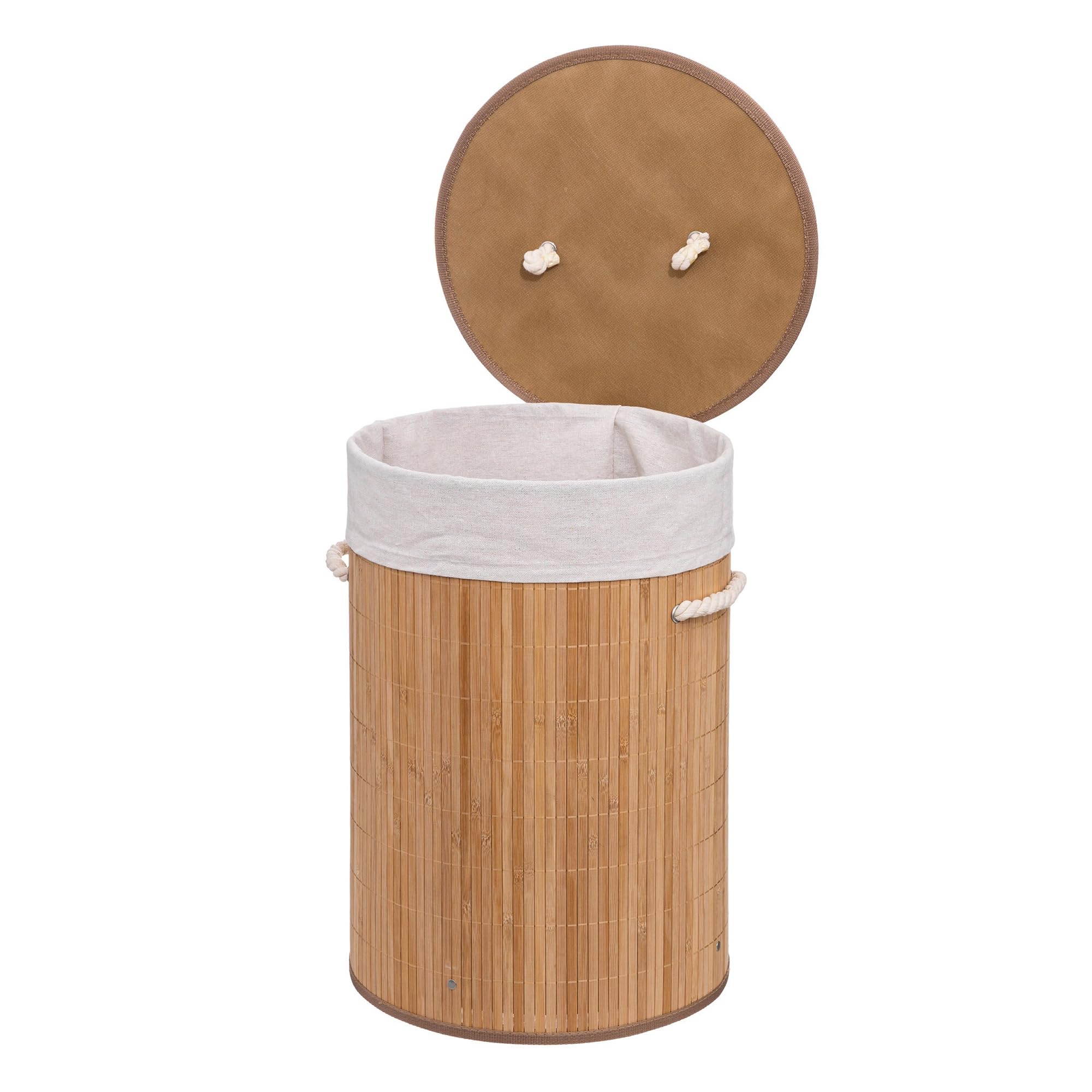 Well Home Mobiliario & Decoración Holz Well Home Wäschekorb Wäschesammler Wäschesammler 48 Liter