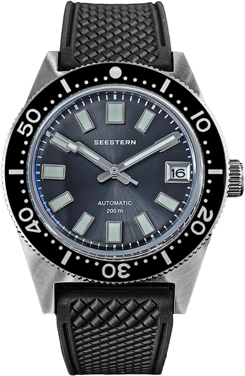 SUGESS-AU SEESTERN Vintage 62MAS, Grey, NH35, Sapphire, Lume, 200m Diver, Bracelet + Rubber, BNIB