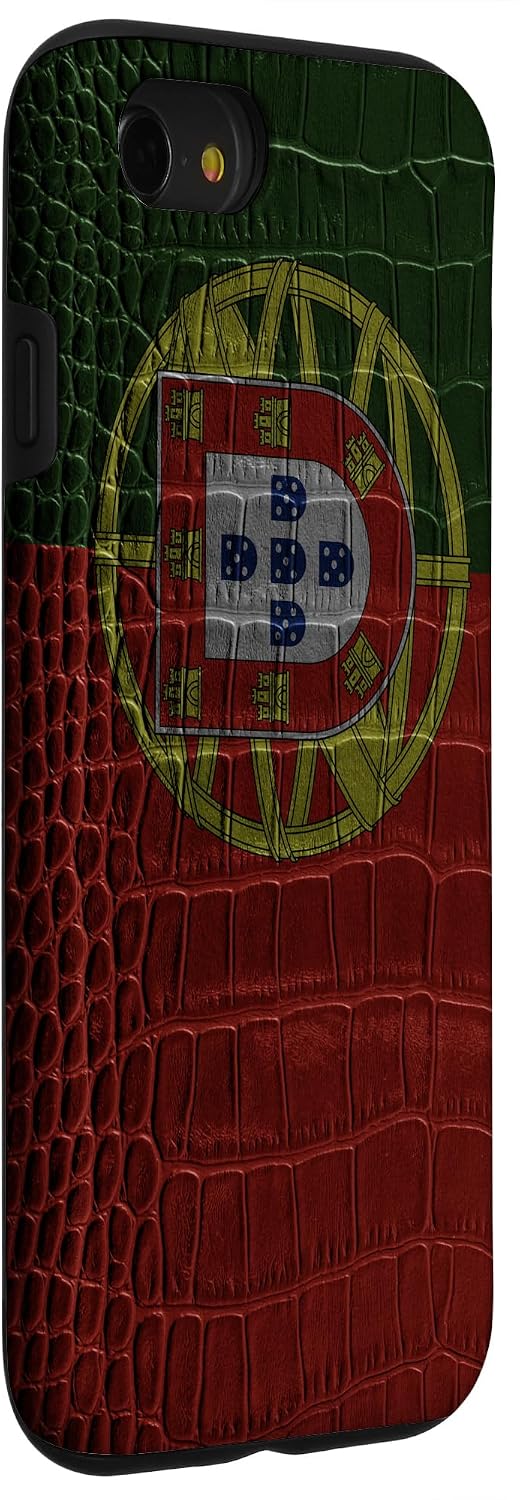 iPhone SE (2020) / 7 / 8 Portugal Flag and Crocodile Print - Portuguese Pride Case