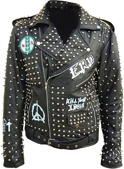 III-Fashions - Chamarra de Piel para Hombre, con Tachuelas y Texto en  inglés Brando Rock Punk ERD Kill Idols, Color Negro : Amazon.com.mx: Ropa,  Zapatos y Accesorios