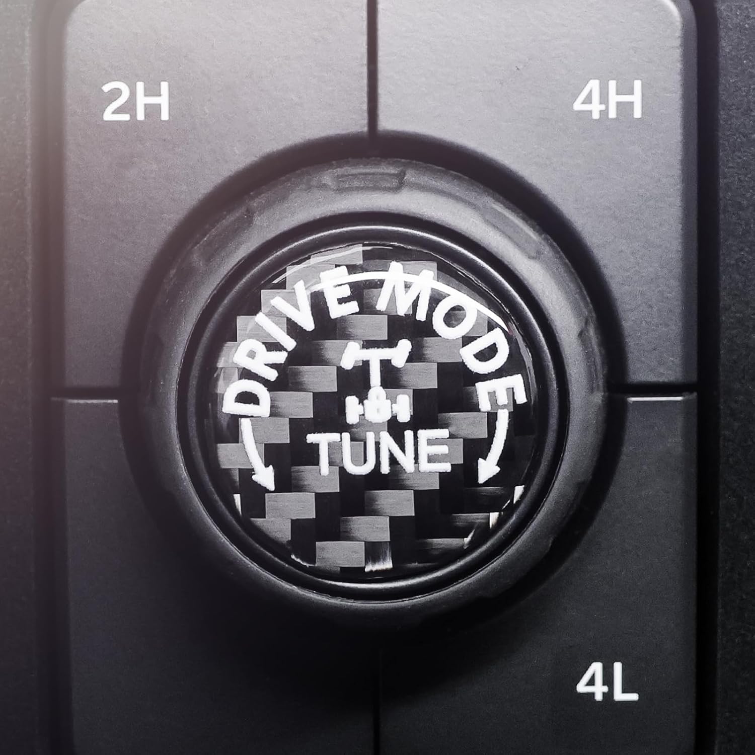 BETTERHUMZ Trailer Control Button Sticker for Ford F150 2021 2022 2023 2024 2025 Carbon Fiber Trim Interior Accessories (Black)