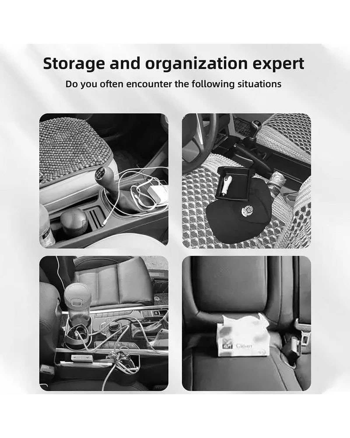 Organizzatore per sedili posteriori dell'auto, Car Organiser Car Rear Seat Organizer Car Seat Back Pocket With Foldable Table Tray Seat Back Truck And Middle Seat Bag(Grey)