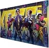 Xushop Gaming Mouse Pad, Large Extended Mouse Pad with Stitched Edge 35.4x15.7 in XXL Desk Mat for Gamer, Office & Home 90x40 cyberpunk006
