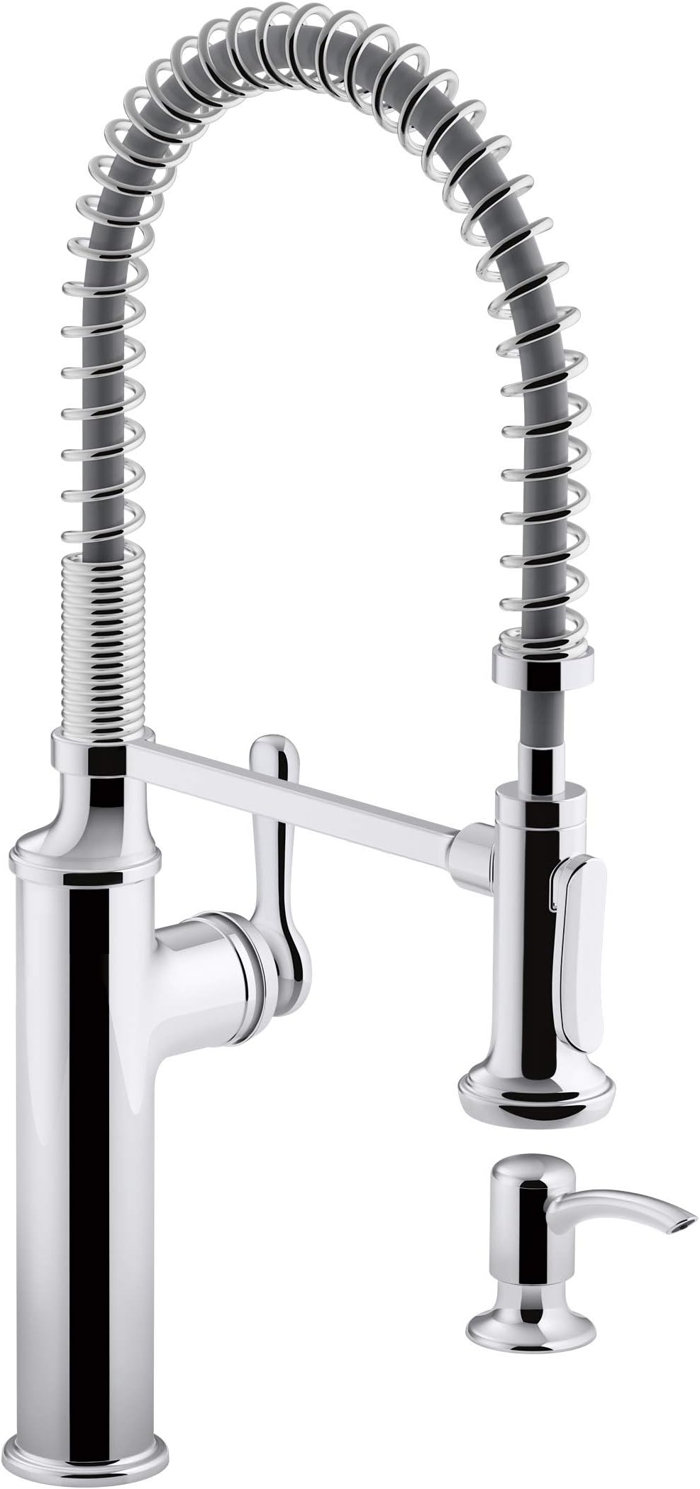Kohler R10651-SD-CP Sous Pro-Style Single-Handle Pull-Down Sprayer Kitchen Faucet in Chrome