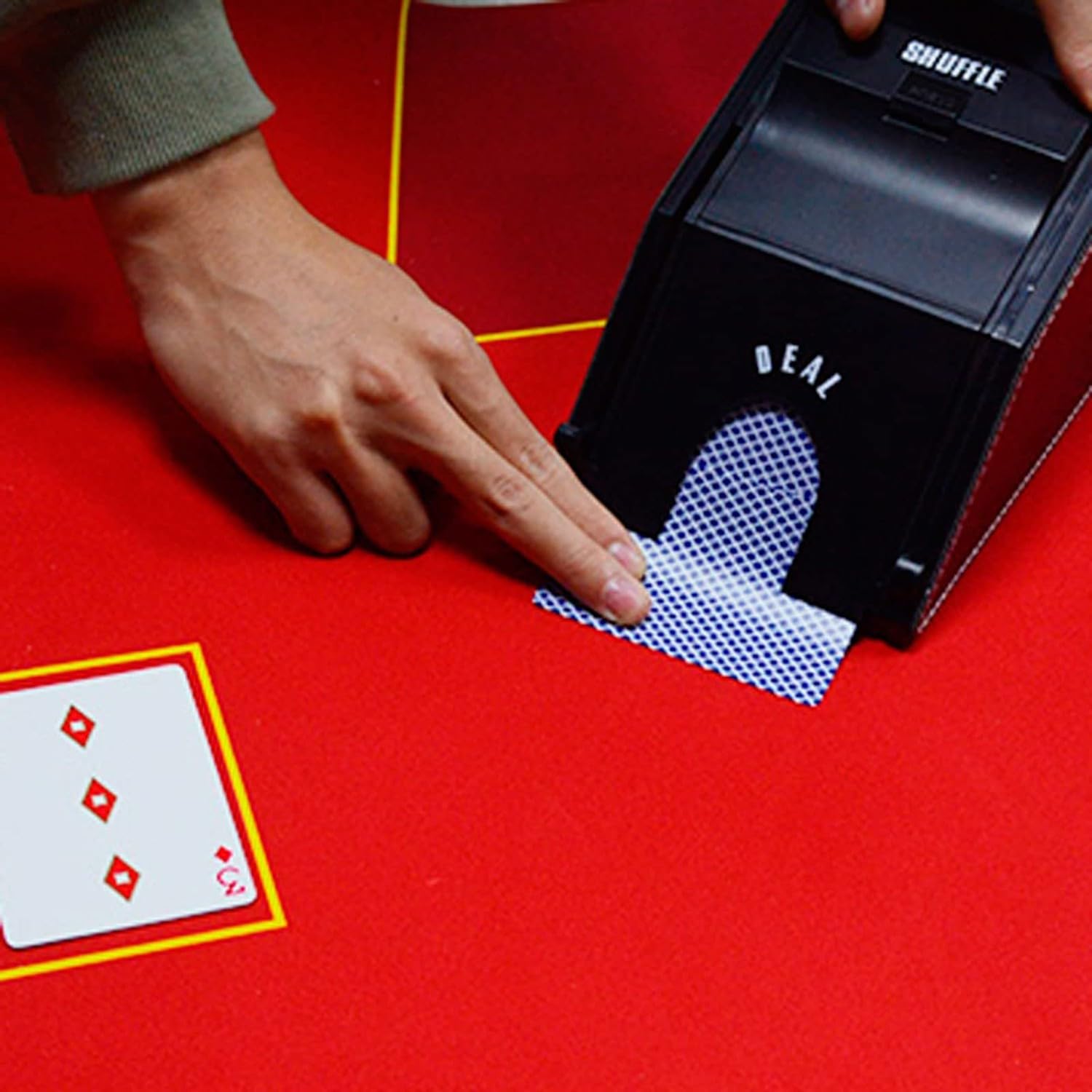 Mélangeur Poker UNO Mélangeur De Cartes Automatique Électronique - Détection Gestuelle - 2 Modes - Silencieux - Pour Poker, UNO, Blackjack Mélangeur Uno Blackjack