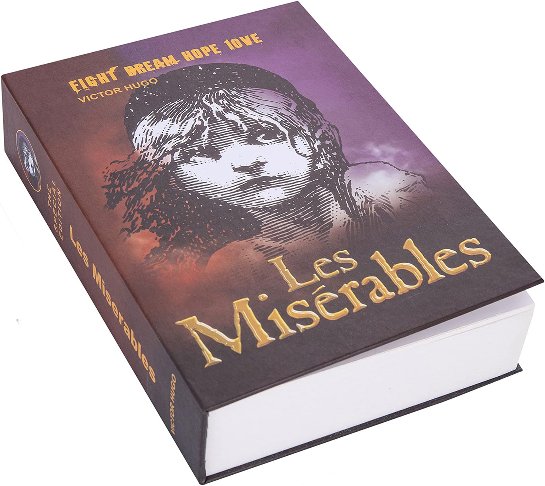 Book Safe with Key Storage Box Portable Safe Box Cash Money Jewellery Hidden Stash Security Locker with Key Lock Diversion Book Small Home Safe