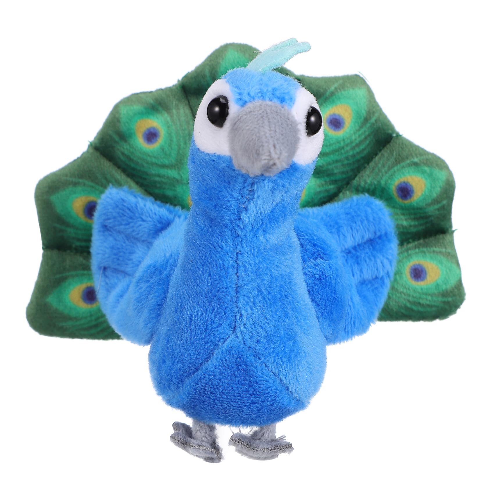 VICASKY Marionnette à Doigt Mini Paon Peluche pour Garçon et Filles, Taille Petite, Accessoire de Marionnette Animale Interactive, Jouet Éducatif pour Tout-Petits et Contes, pour Voyages,