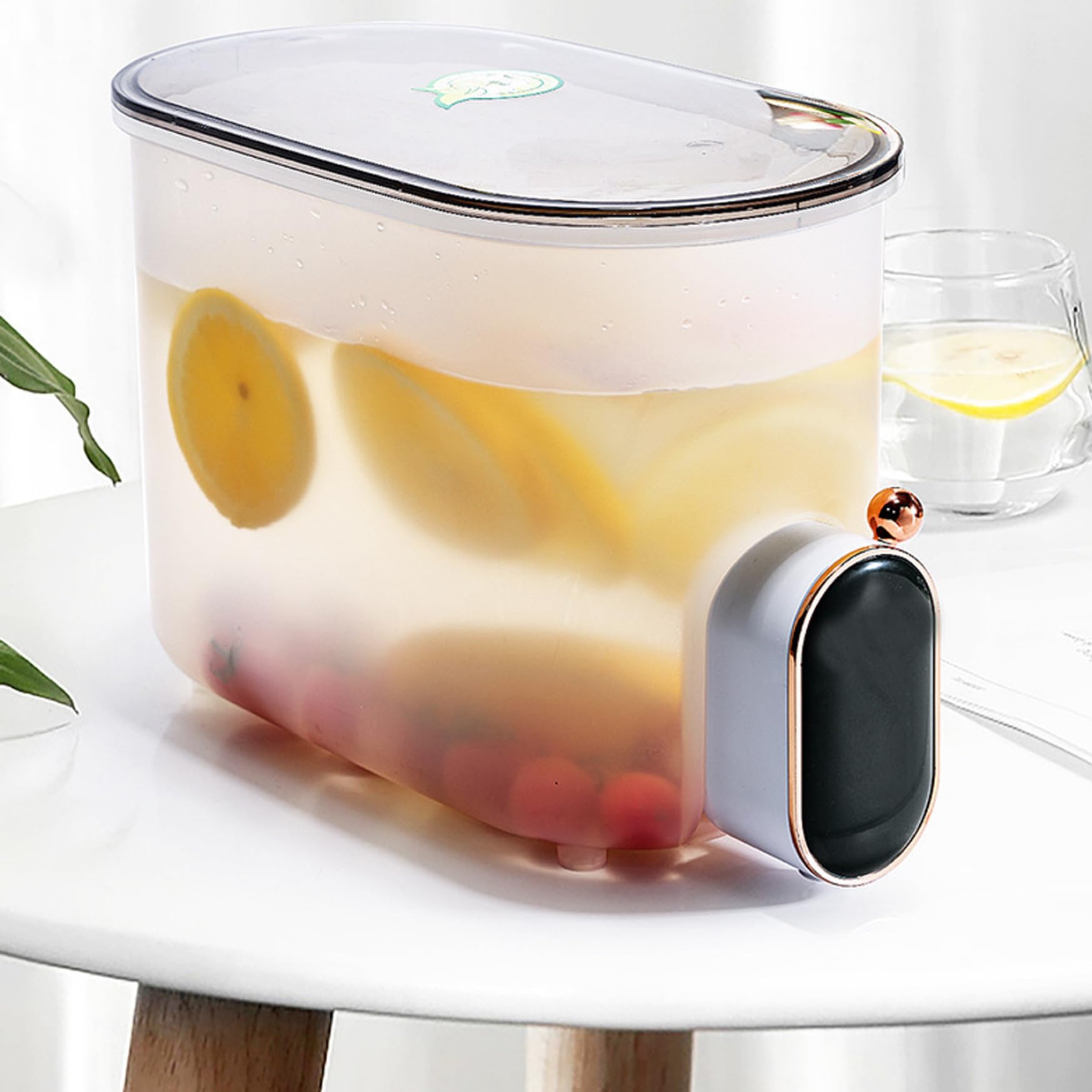 Dispensador De Bebidas De 5 Litros Con Grifo - Con Filtro Y Registro De Fecha, Ideal Para Nevera Y Fiestas