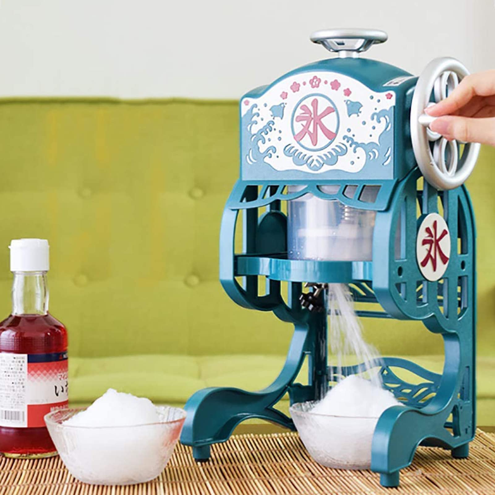 Máquina de Afeitar de Hielo eléctrica, máquina de Hielo de Nieve Comercial, Adecuada para Restaurante Familiar, Puesto de Aperitivos, Cocina, Bar, Tienda de té con Leche
