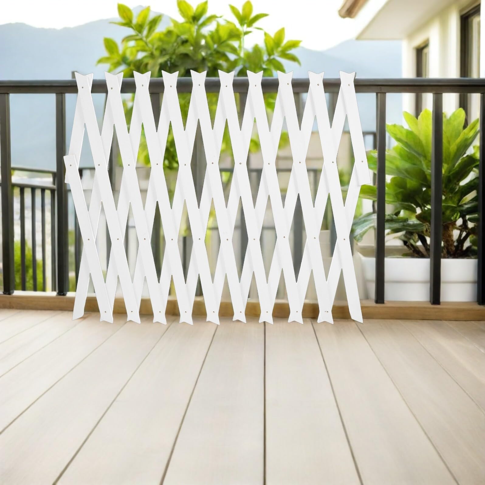 2 Vallas Retráctiles De Madera, Paneles De Pared De Madera, Enrejados para Plantas Trepadoras, Decoración De Celosía, Enrejados para Plantas De Exterior, Paneles De Celosía De
