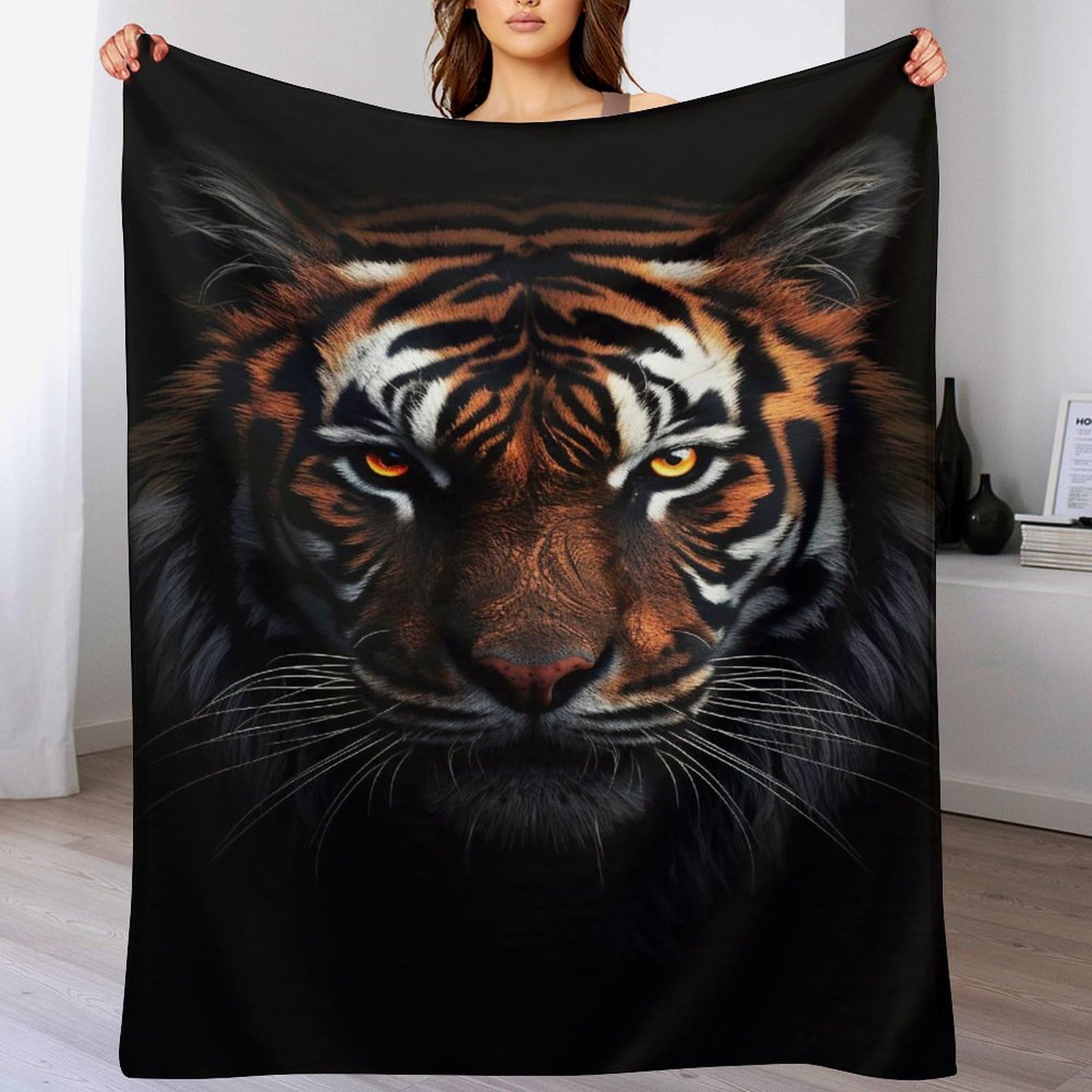 Couverture tigre en flannel haut de gamme - Couvre-lit doux et chaud de qualité