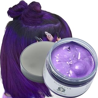 Hombres y Mujeres Cera Color Pelo Cera de Colores Para el PeloCera de Peinado Mate Coloración Temporal Cabello Barro Purple