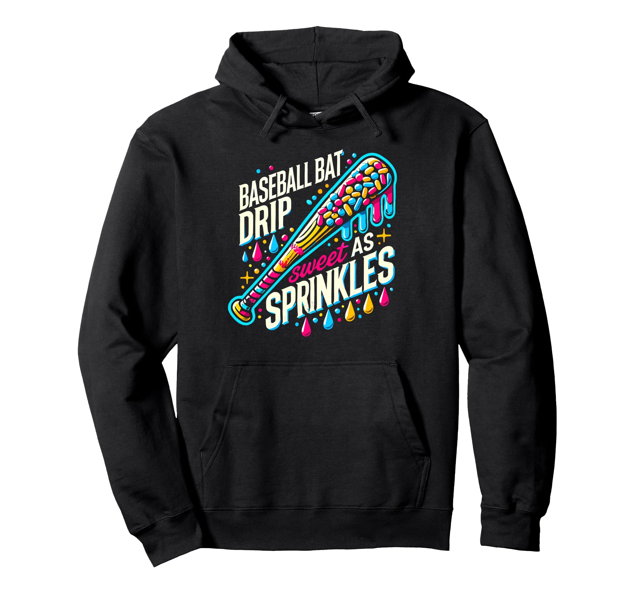 Baseball Ice Cream Drip Clothes Cool Baseball Drip For Boys Pullover Hoodie