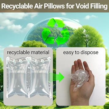 Air Pillows for Shipping Inflatable Air Bags for Packing, 4.72 X 7.87 Air Pockets for Packaging Moving Supplies Box Filler Purse Shaper Alternative to Packing Peanuts, 150 Count