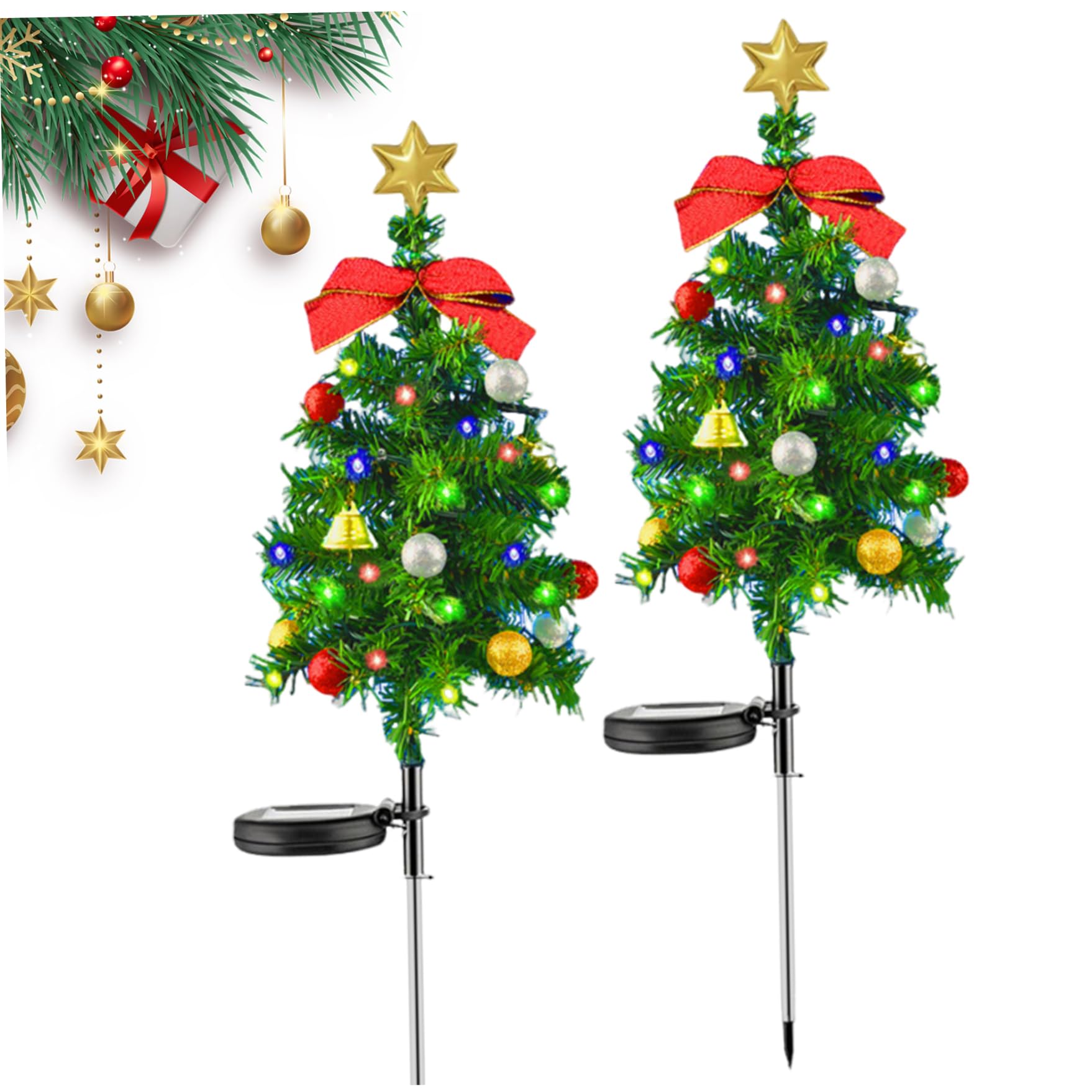 Arbre de Noël Solaire pour allée et pelouse afin de décorer votre patio