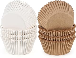 Gifbera Natural White Cupcake Liners Standard Baking Cups Paper Grease-Proof Muffin Wrappers for Wedding Birthday Party, 2...