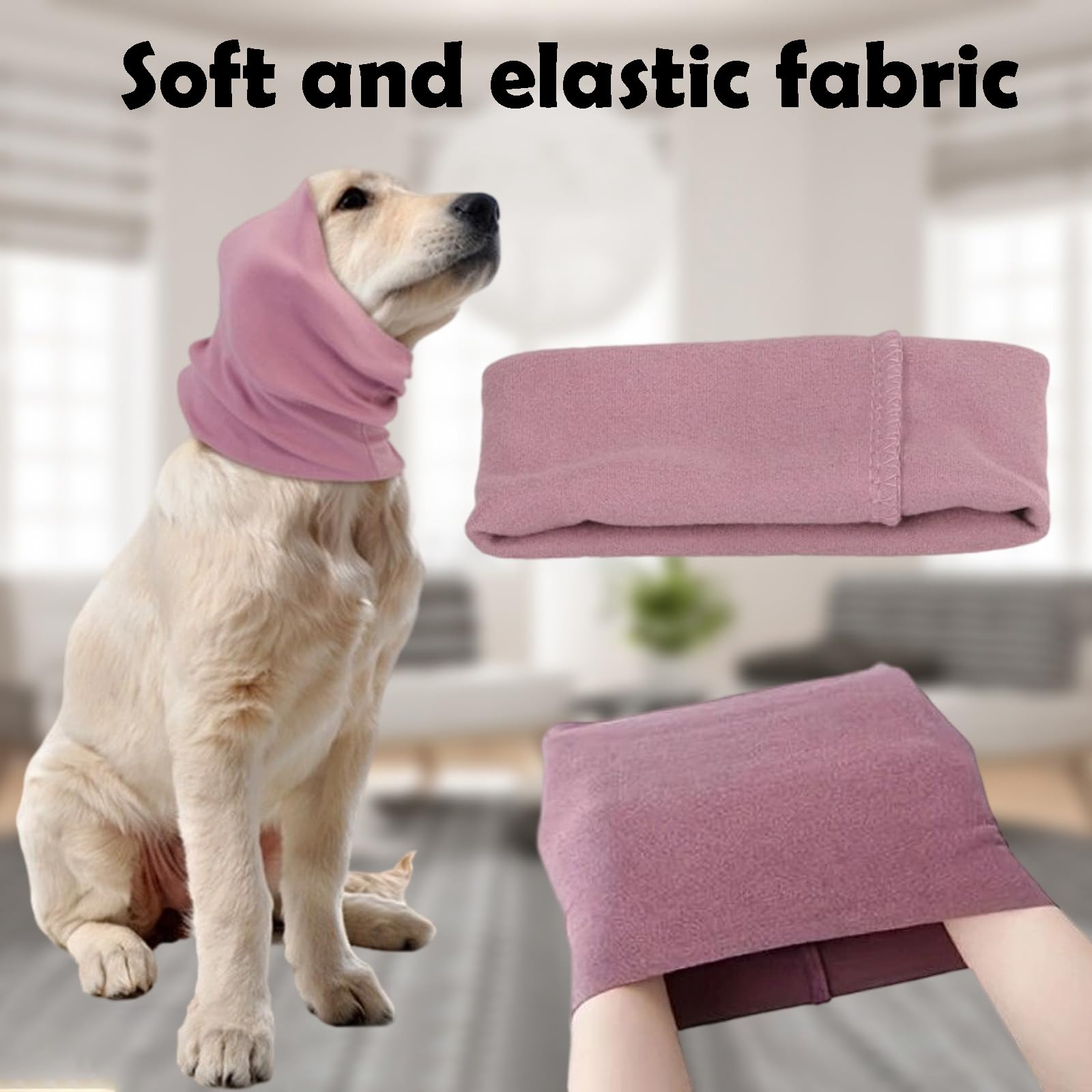 FveVqe 2 Pcs Dog Ear Defenders, Dog Ear Protectors for Anxiety Relief Grooming and Force Drying - Image 3