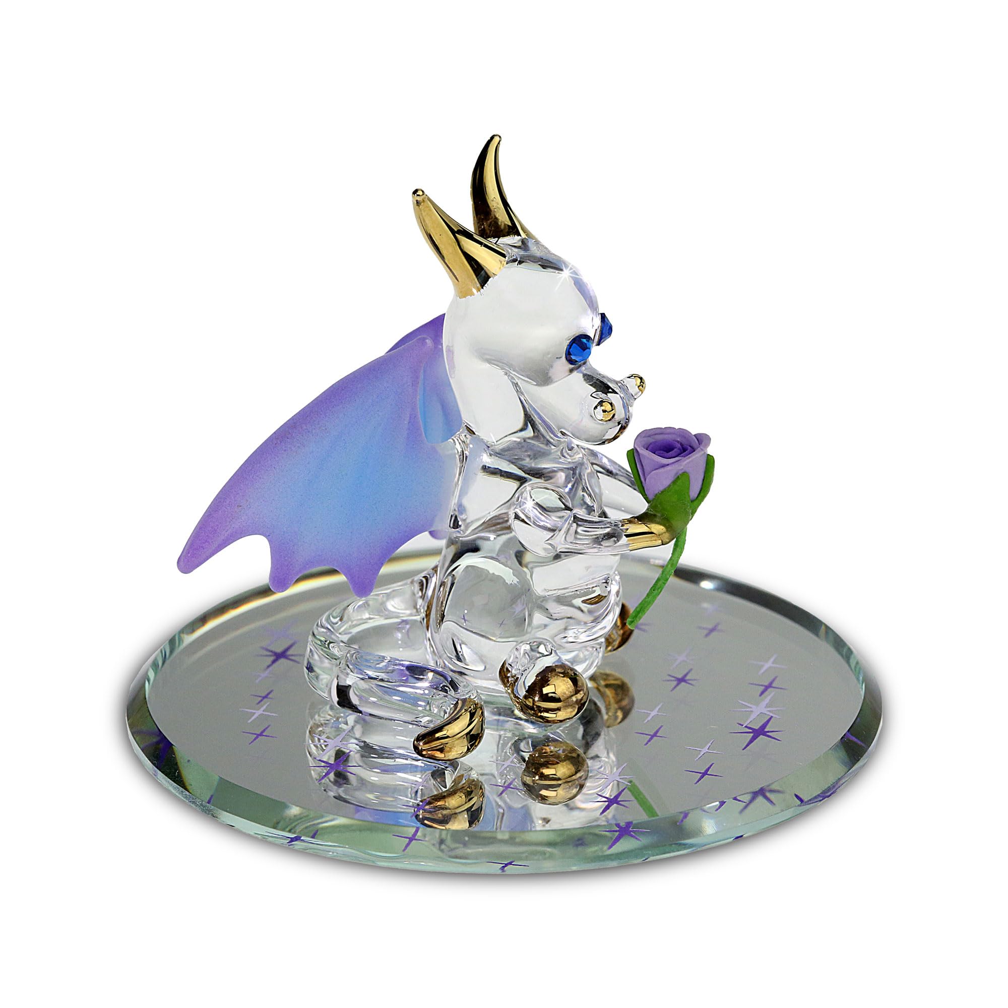 Figurine Sniffy le dragon Glass Baron miniature en verre soufflé de collection