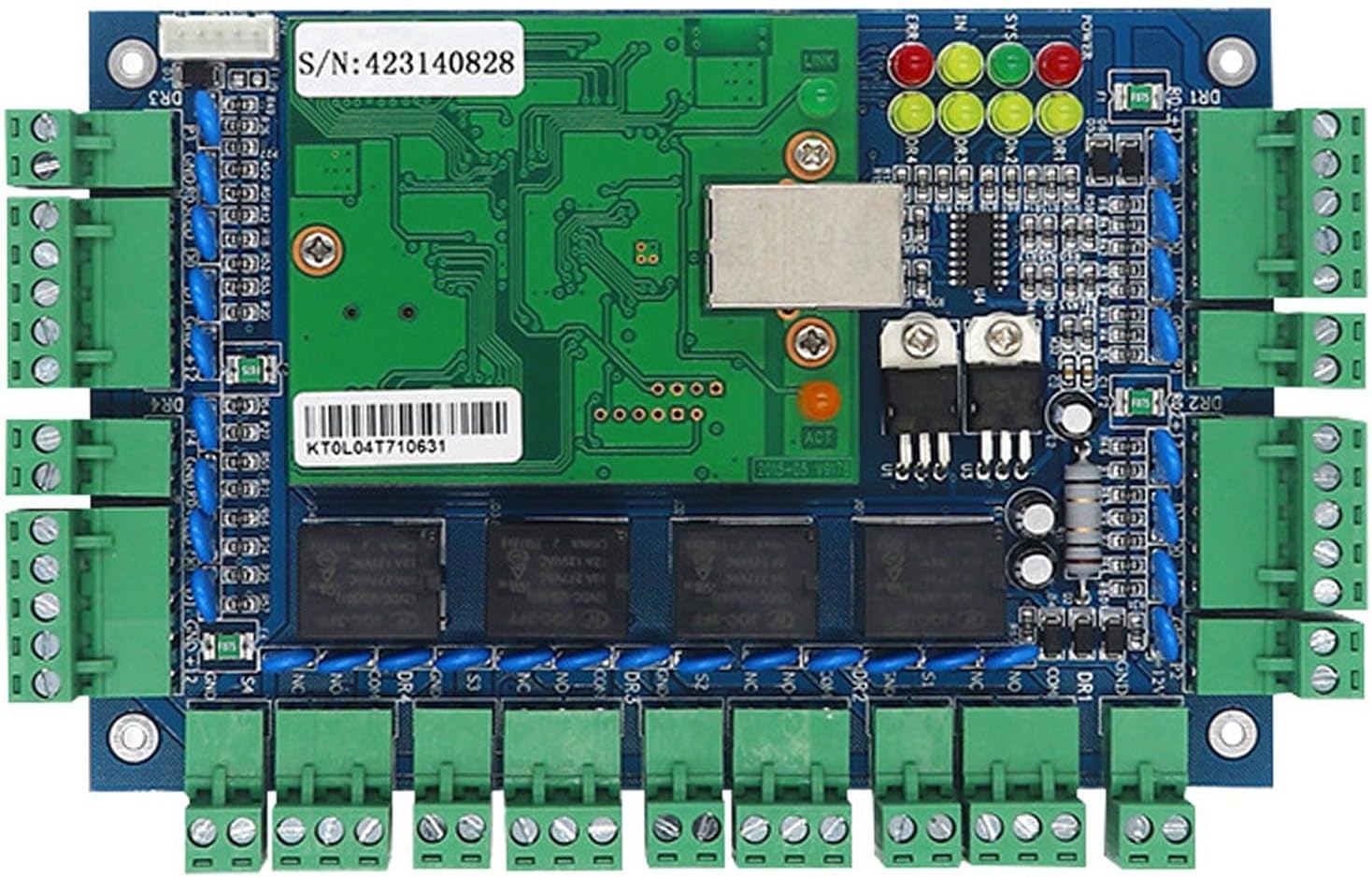 Professional Wiegand Door Access Control Board, Key Card Entry System,32 Bit TCP/IP 4 Door Network Access Control Board with Software