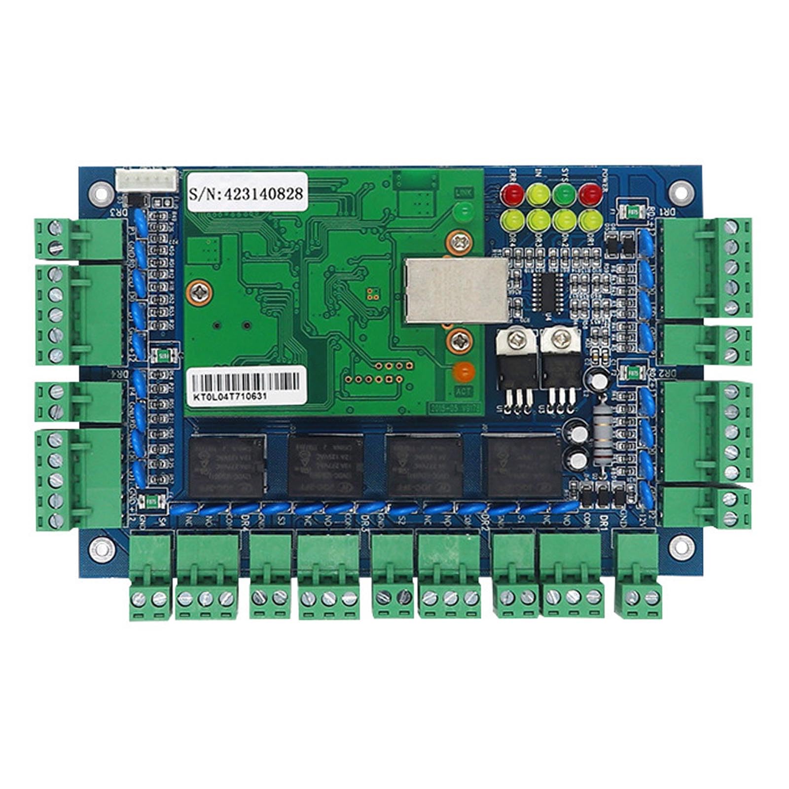 Panel de Control de Acceso de la Puerta de Wiegand Profesional, Sistema de Entrada de Tarjeta Llave, Panel de Control de Acceso de Red de 32 bits TCP/IP 4 Puertos con Software