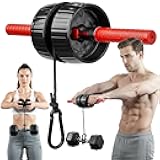 DMoose Fitness Forearm Strengthener & Wrist Roller - 2 in 1 Arm Exerciser with Non-Slip Premium Grip, Durable Nylon Rope - Helps with Elbow Tendonitis, Wrist Recovery & Strength Training (Patented)